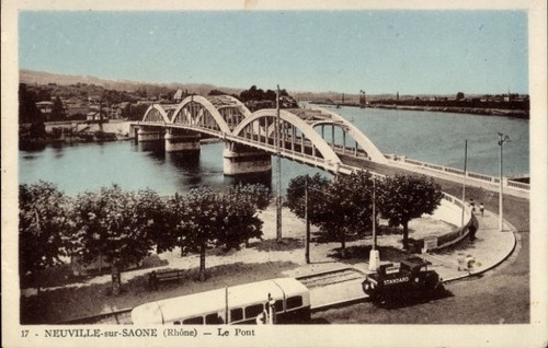 Cpa neuville sur - cpa, neuville-sur-saône
