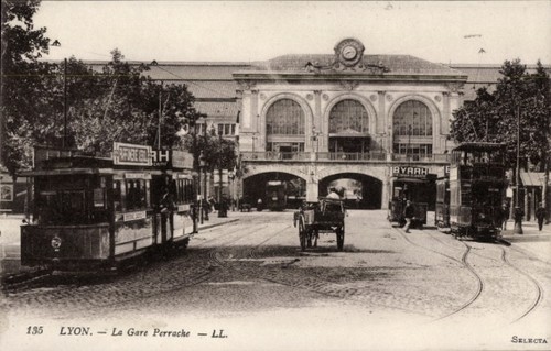 Lyon rhône bahnhof - ak, rhône,